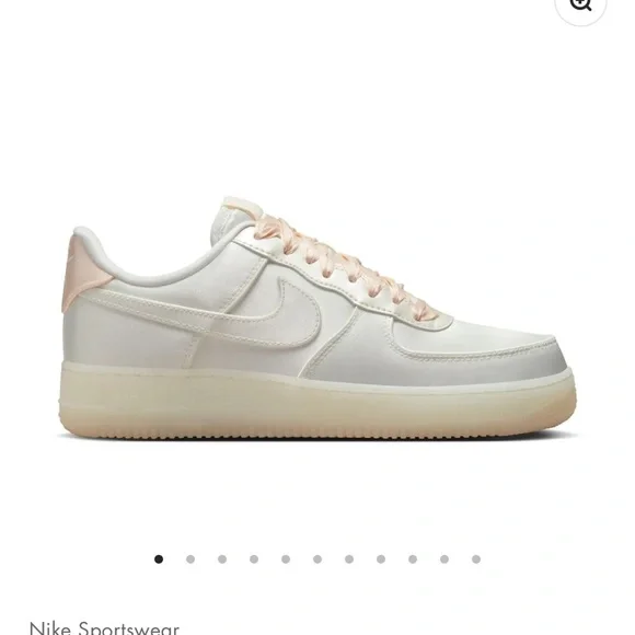 Nike WMNS Air Force 1 sneakers in Satin Color Sail-Barely Orange RARE Size 9! - Picture 15 of 16